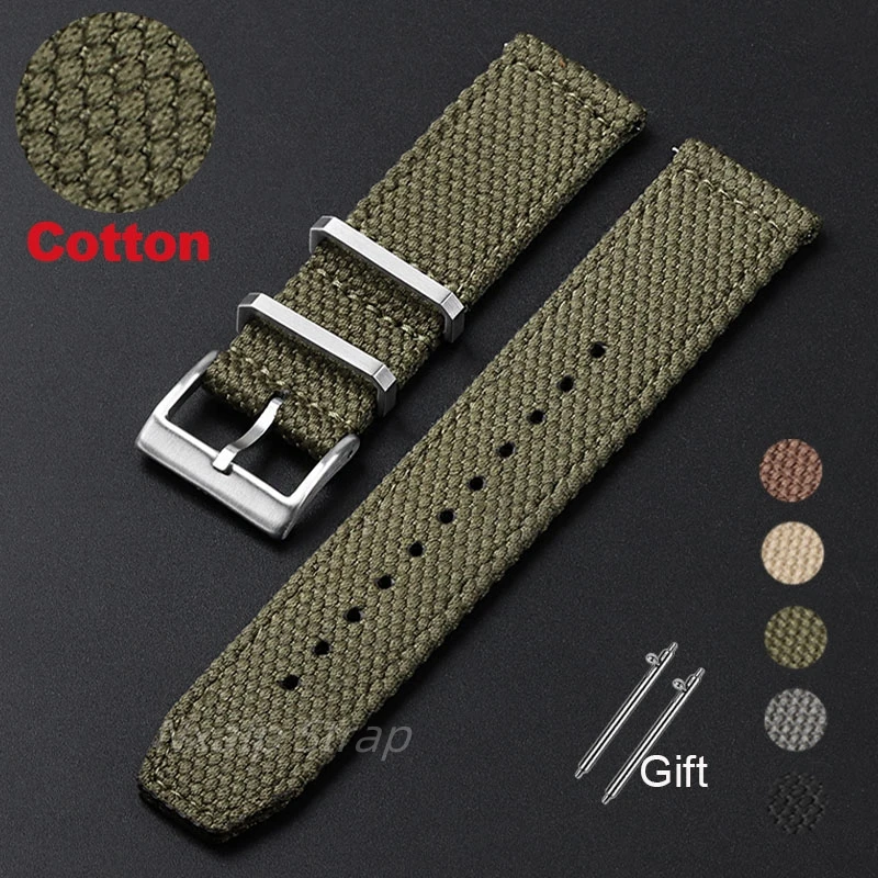 Nato Strap Nylon - Jam tangan pria katun nilon 20mm