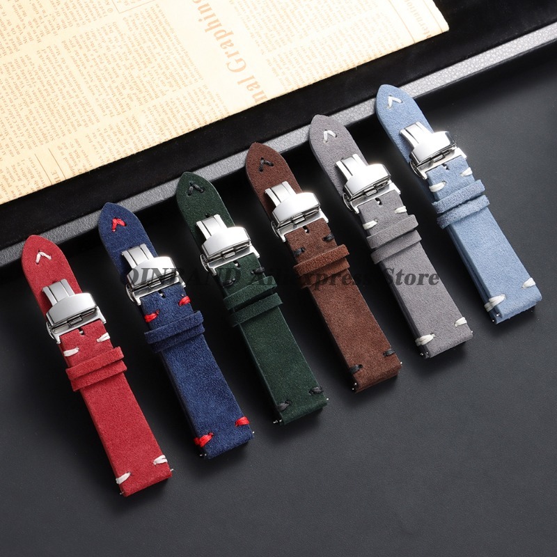 18mm 20mm 22mm Tali Jam Tangan - Suede Strap Watch ulasan dan harga
